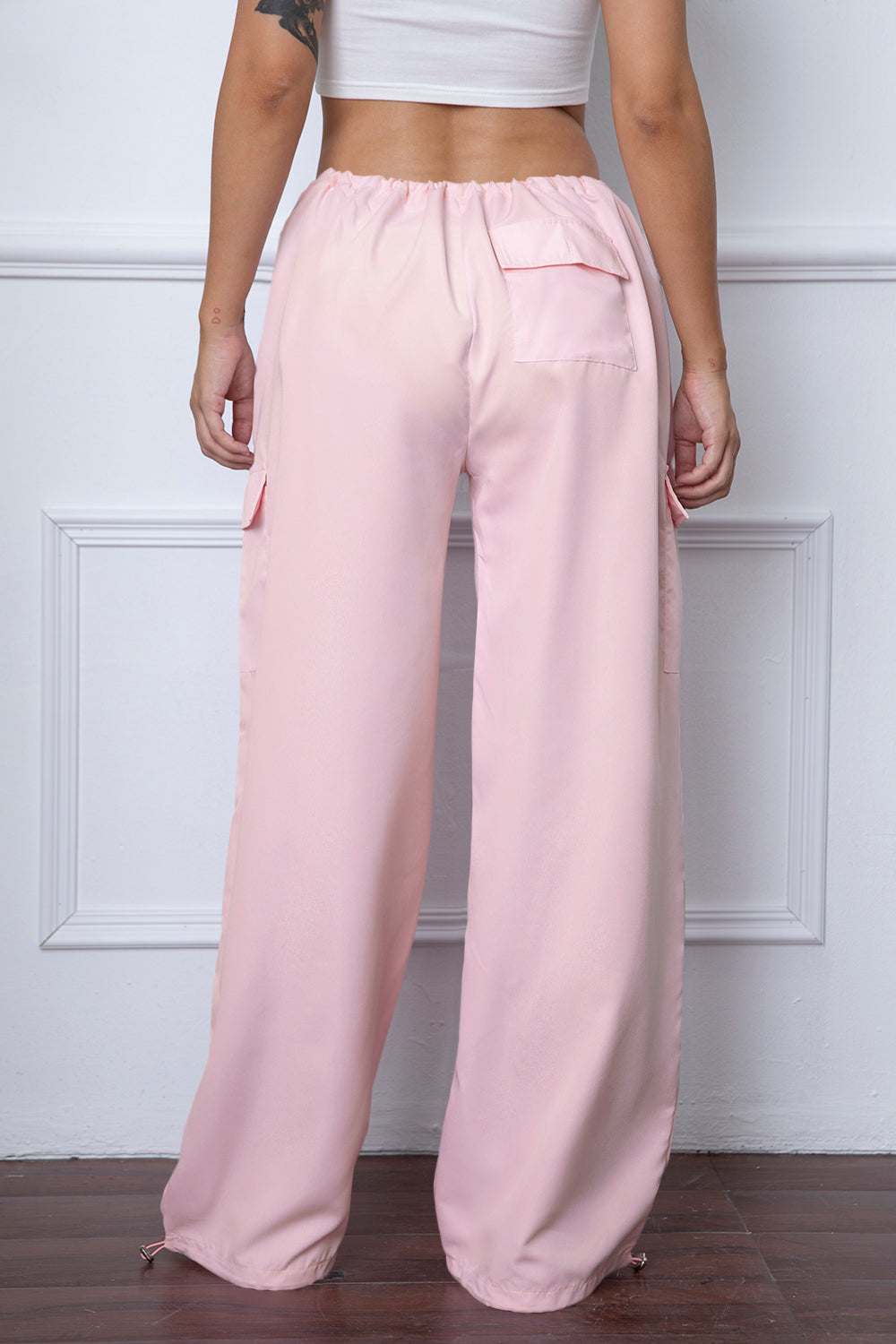 Drawstring Waist Pants with Pockets