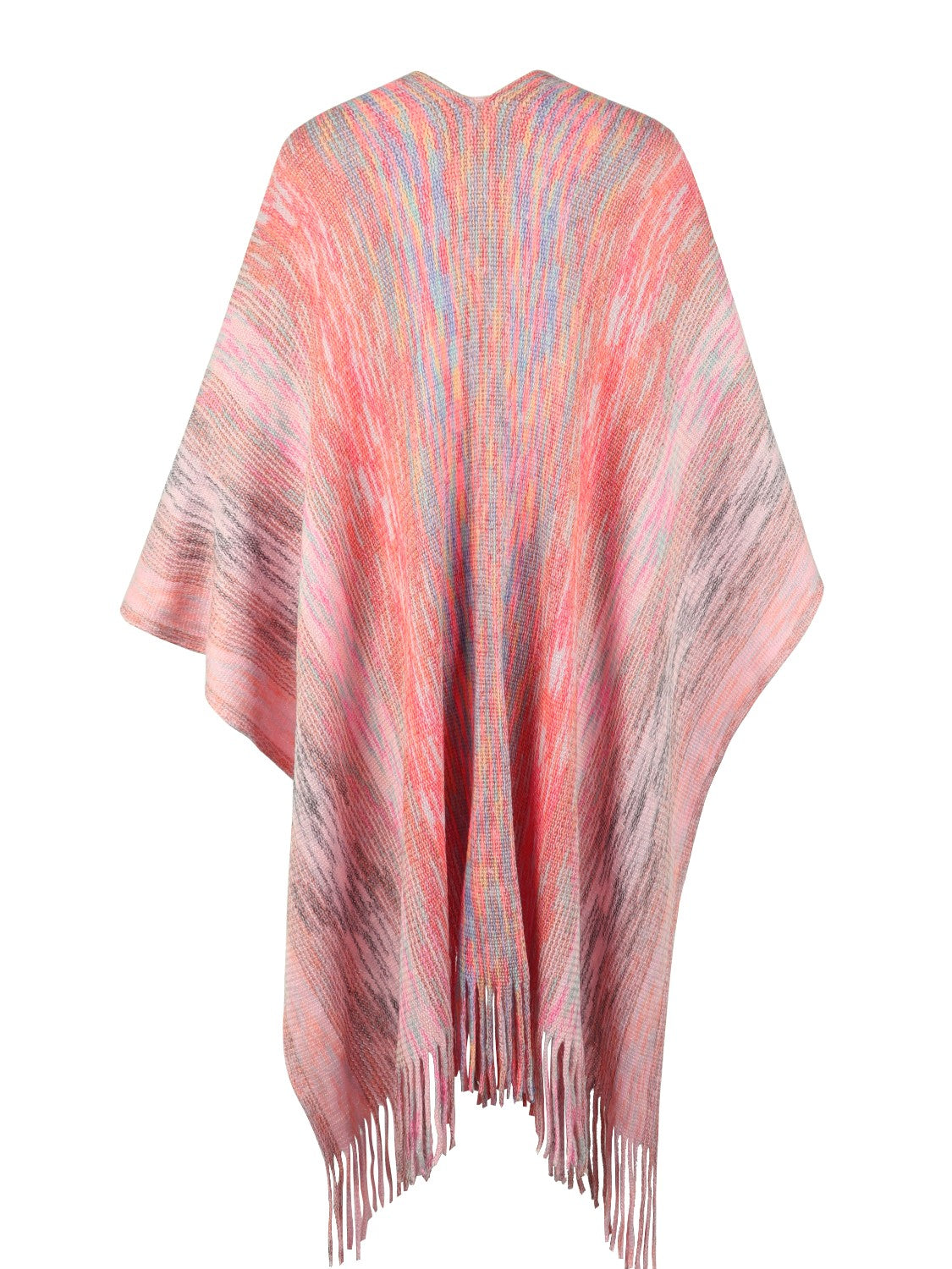 Heathered Fringe Hem Poncho